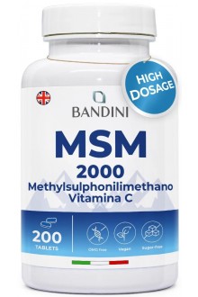 MSM 1000mg с витамин C - 200 таблетки | Bandini Pharma - Италия