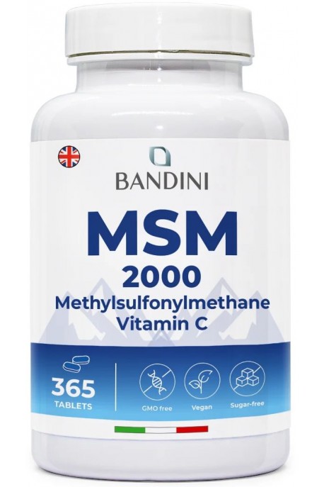 MSM 1000mg с витамин C - 365 таблетки | Bandini Pharma - Италия