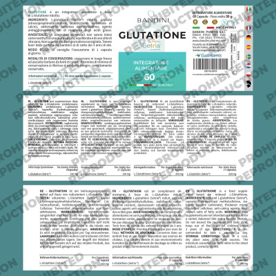 L-глутатион (Setria®) 250mg - 60 капсули | Bandini Pharma - Италия