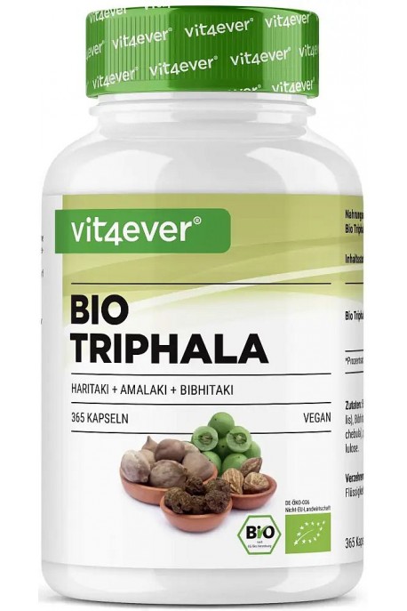 Трифала 750mg (веган, аюрведа) - 365 капсули | Vit4ever - Германия