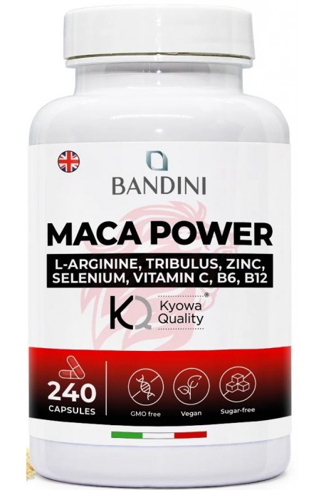 Мака комплекс с трибулус, цинк и л-аргинин - 240 капсули | Bandini Pharma - Италия