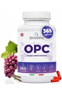 OPC екстракт от гроздови семки с Витамин C - 365 капсули | Bandini Pharma - Италия