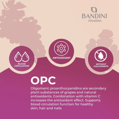 OPC екстракт от гроздови семки с Витамин C - 200 капсули | Bandini Pharma - Италия