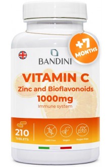 Витамин Ц с цинк и биофлавоноиди - 210 таблетки | Bandini Pharma - Италия