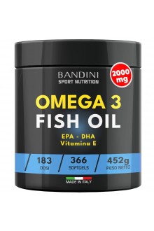 Омега 3 (1000mg) от рибено масло с витамин Е - 366 меки капсули | Bandini Pharma - Италия