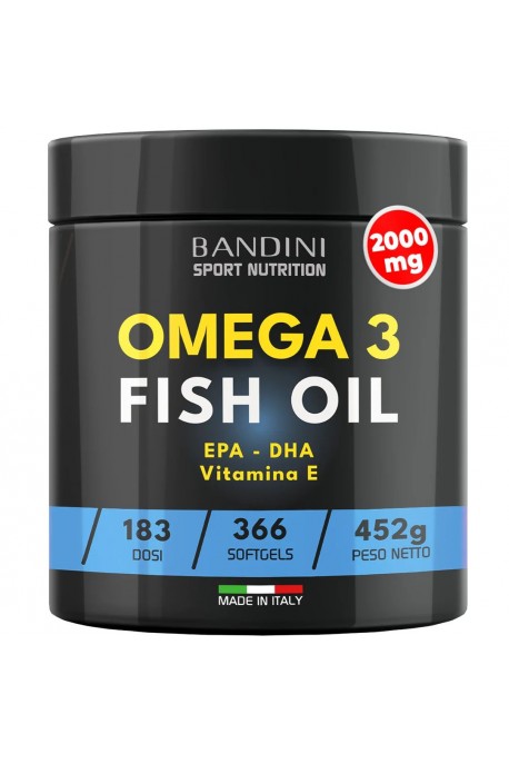 Омега 3 (1000mg) от рибено масло с витамин Е - 366 меки капсули | Bandini Pharma - Италия