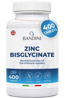 Цинк бисглицинат 25mg - 400 таблетки | Bandini Pharma - Италия