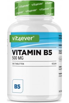 Витамин Б5 (пантотенова киселина) 500mg - 365 таблетки | Vit4ever - Германия