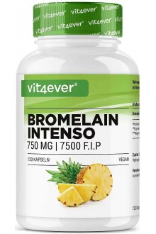 Бромелаин 750mg / 7500 FIP - 120 капсули | Vit4ever - Германия