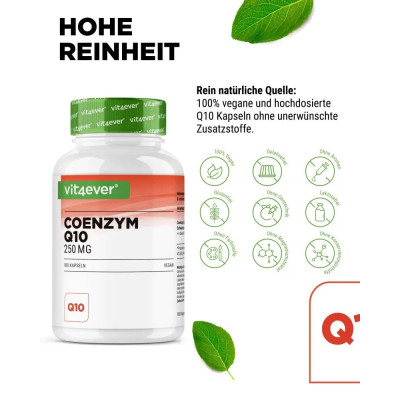 Coenzyme Q10 / Коензим Q10 250mg - 180 капсули | Vit4ever - Германия