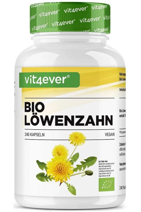 Органично глухарче екстракт, 10:1, 500mg - 240 капсули | Vit4ever - Германия