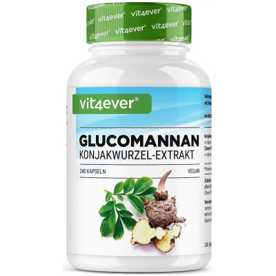 Глюкоманан 4200mg с хром пиколинат - 240 капсули | Vit4ever - Германия