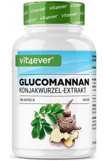 Глюкоманан 4200mg с хром пиколинат - 240 капсули | Vit4ever - Германия