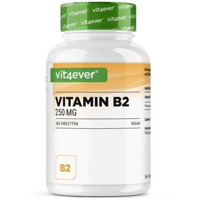 Витамин B2 - 250 мг - 365 таблетки | Vit4ever - Германия
