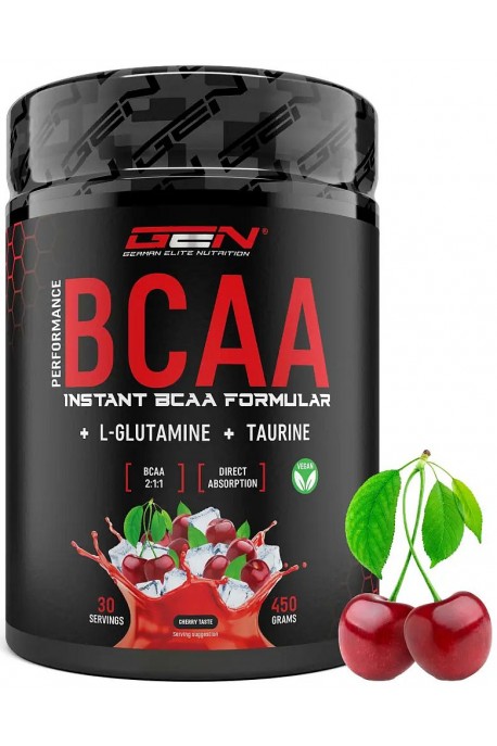 BCAA 2:1:1 с глутамин и таурин - 450 гр. (череша) | German Elite Nutritin - Германия