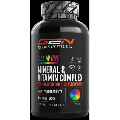 Комплекс от 25 витамини и минерали - 240 таблетки | German Elite Nutrition - Германия