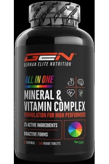 Комплекс от 25 витамини и минерали - 240 таблетки | German Elite Nutrition - Германия