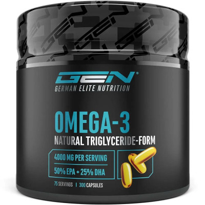 Омега-3 (EPA - 500mg, DHA - 250mg) - 300 капсули | German Elite Nutrition - Германия