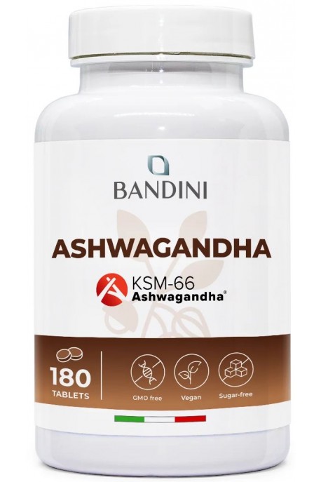 Ашваганда KSM-66® 1500mg - 180 таблетки | Bandini Pharma - Италия