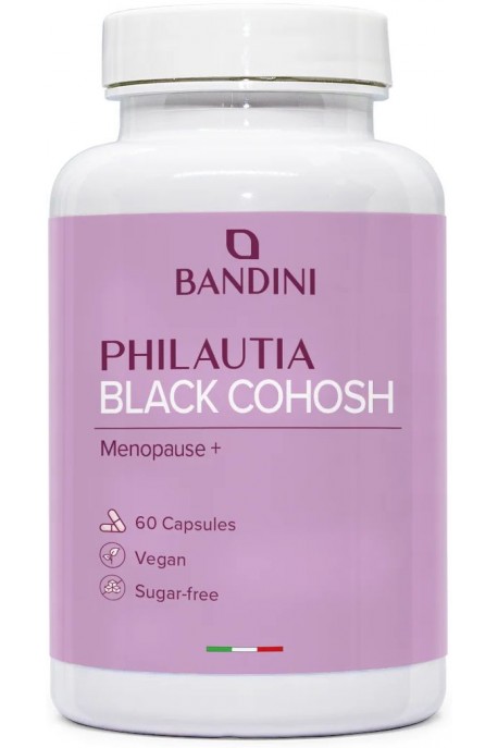 Комплекс за менопауза с черен кохош, салвия, червена детелина и витамини - 60 капсули | Bandini Pharma - Италия