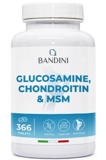Глюкозамин, МСМ и хондроитин - 366 таблетки | Bandini Pharma - Италия