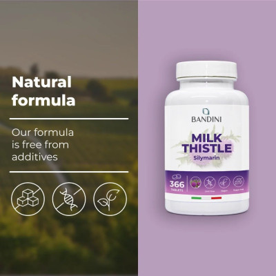 Екстракт от бял трън 300mg - 366 таблетки| Bandini Pharma - Италия